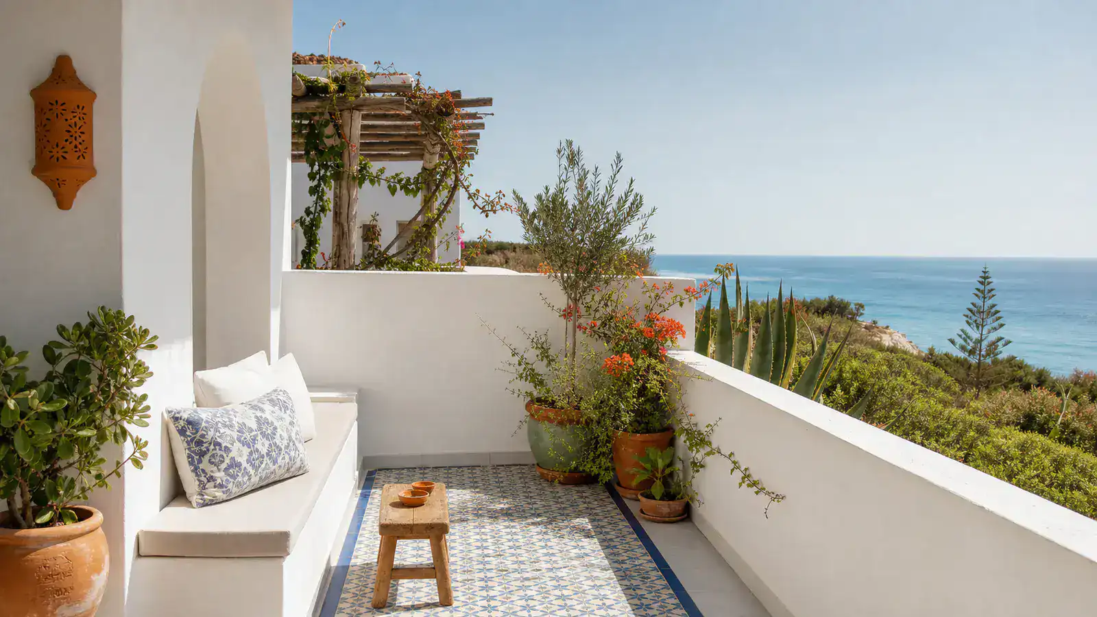 Terraço de alojamento boutique no Algarve