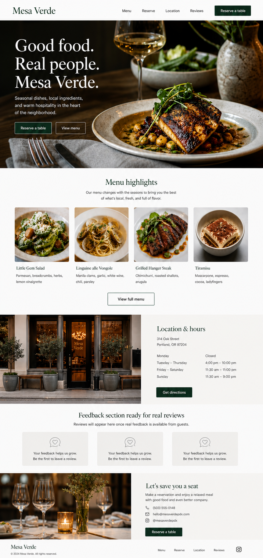 Restaurant / Cafe concept preview